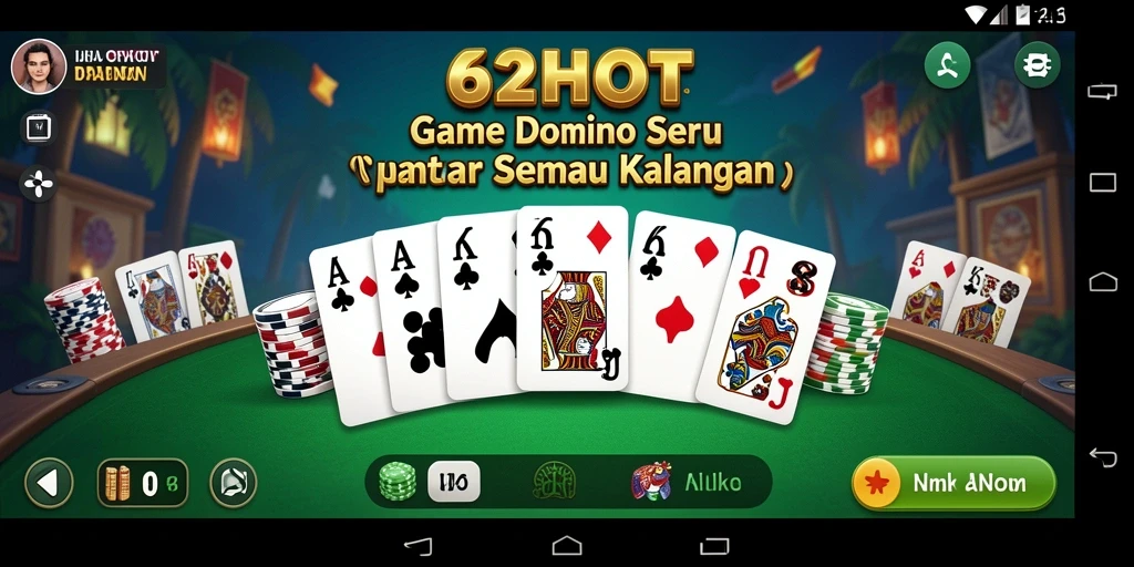 Tampilan gameplay seru di 62HOT dengan interaksi pemain.