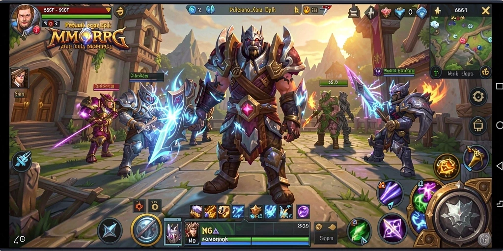 Tampilan gameplay menarik dari 666F di dunia MMORPG.