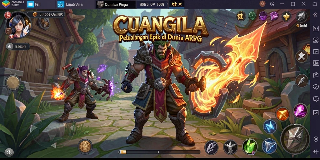 Tampilan layar permainan CUANGILA dengan aksi seru dan grafis menawan.
