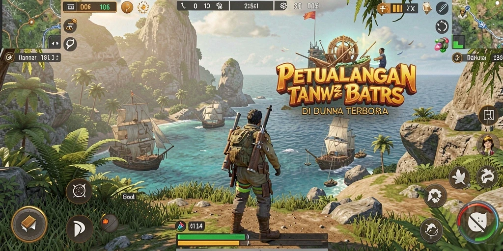Screenshot gameplay D06 yang menunjukkan keindahan dunia terbuka.