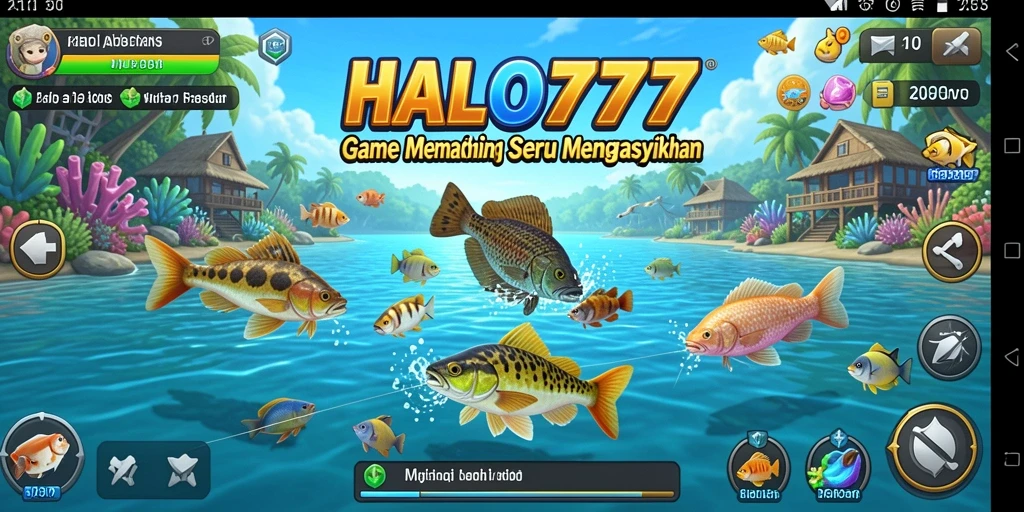 Screenshot gameplay HALO777 dengan suasana memancing yang menarik.
