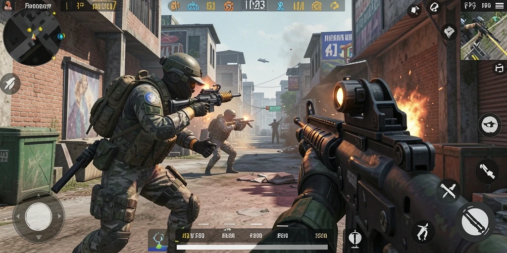 Screenshot gameplay HO3 yang intens dan mendebarkan.