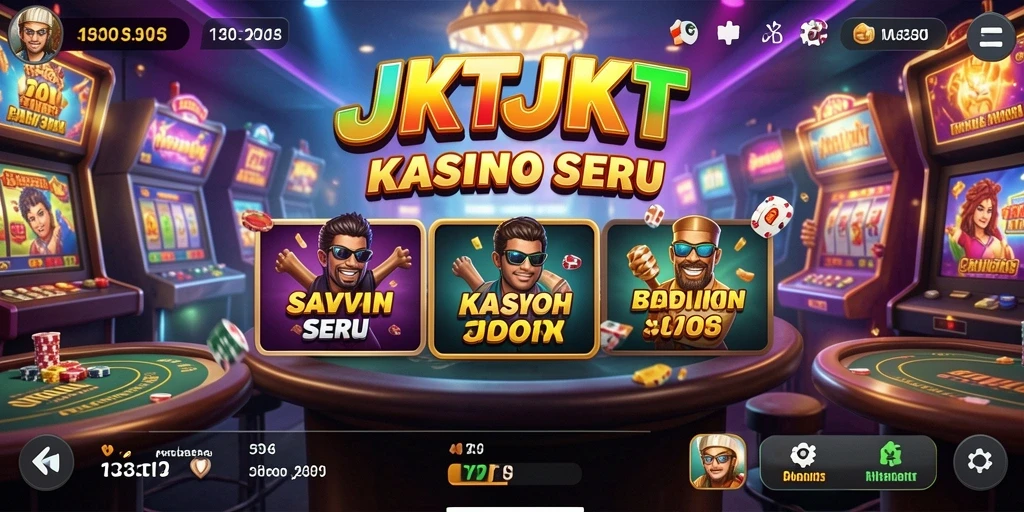 Tangkapan layar dari gameplay JKTJKT yang menampilkan aksi Kasino yang mengasyikkan.