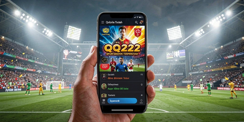 Tampilan gameplay taruhan olahraga di aplikasi QQ222.
