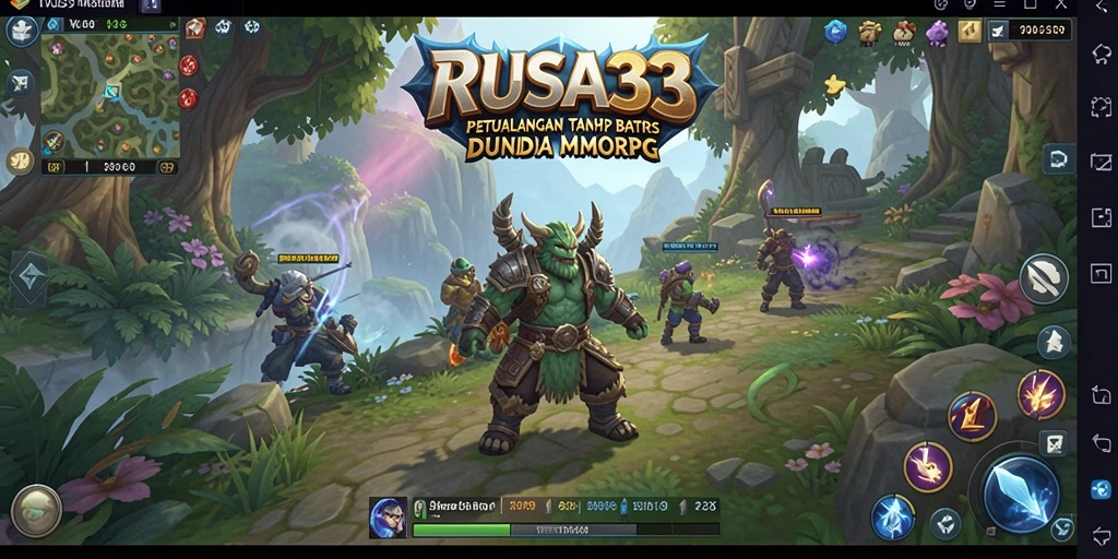 Screenshot utama RUSA33 menampilkan aksi seru dalam pertempuran MMO.