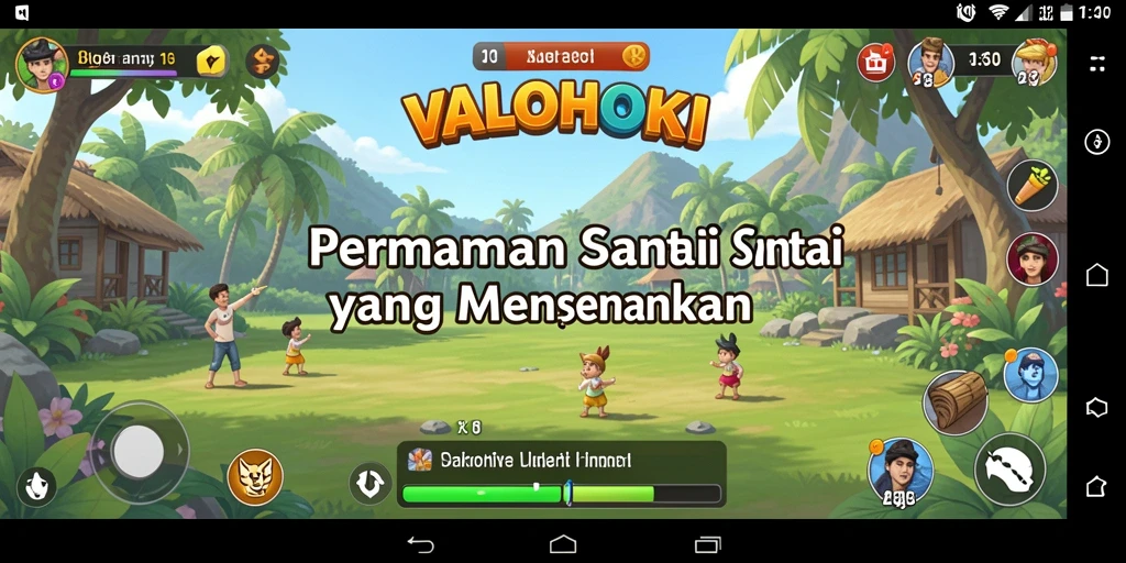 Tangkapan layar menunjukkan gameplay VALOHOKI yang penuh warna dan seru.