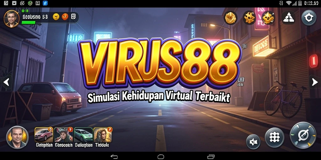 Tampilan gameplay seru dalam VIRUS88 yang penuh tantangan.