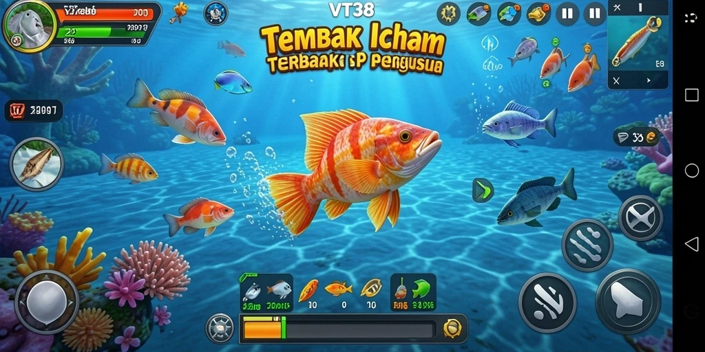 Gameplay menarik dengan berbagai jenis ikan untuk ditangkap.
